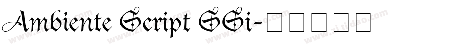 Ambiente Script SSi字体转换